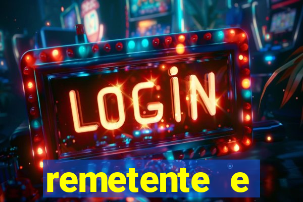 remetente e destinatário modelo