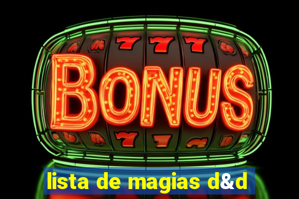 lista de magias d&d