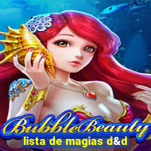 lista de magias d&d